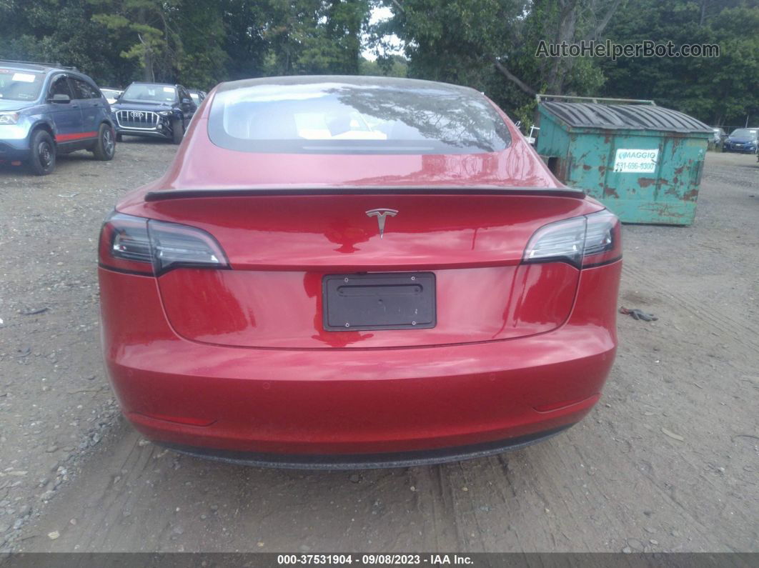 2018 Tesla Model 3 Range Battery Красный vin: 5YJ3E1EA6JF027552