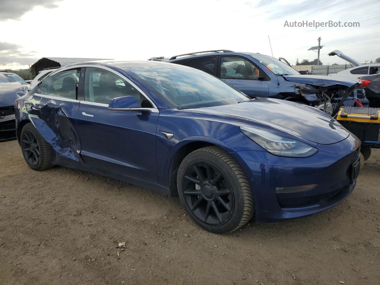 2018 Tesla Model 3  Синий vin: 5YJ3E1EA6JF041239