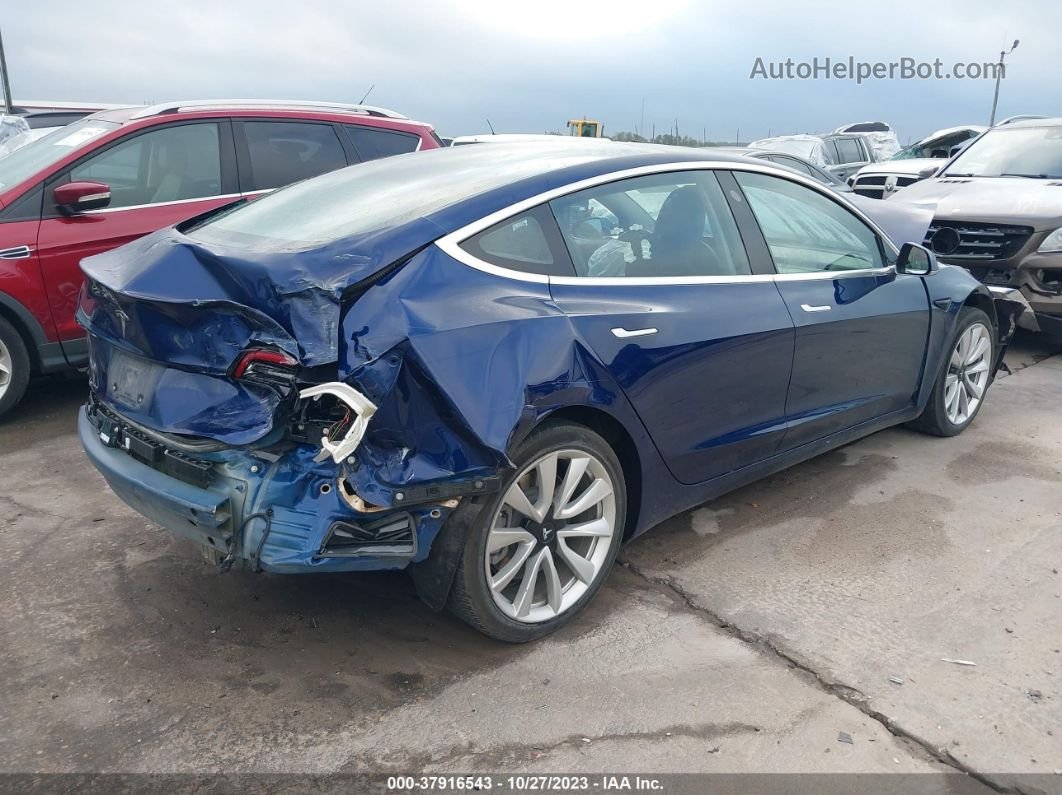 2018 Tesla Model 3 Mid Range/long Range Blue vin: 5YJ3E1EA6JF060101