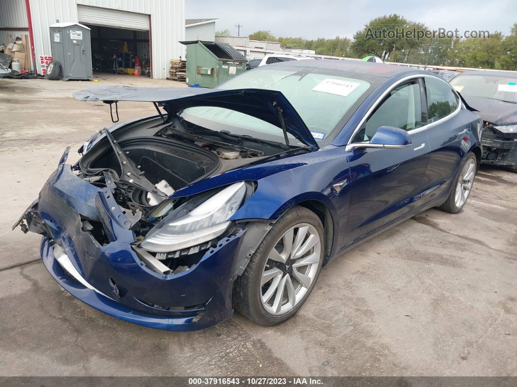 2018 Tesla Model 3 Mid Range/long Range Blue vin: 5YJ3E1EA6JF060101