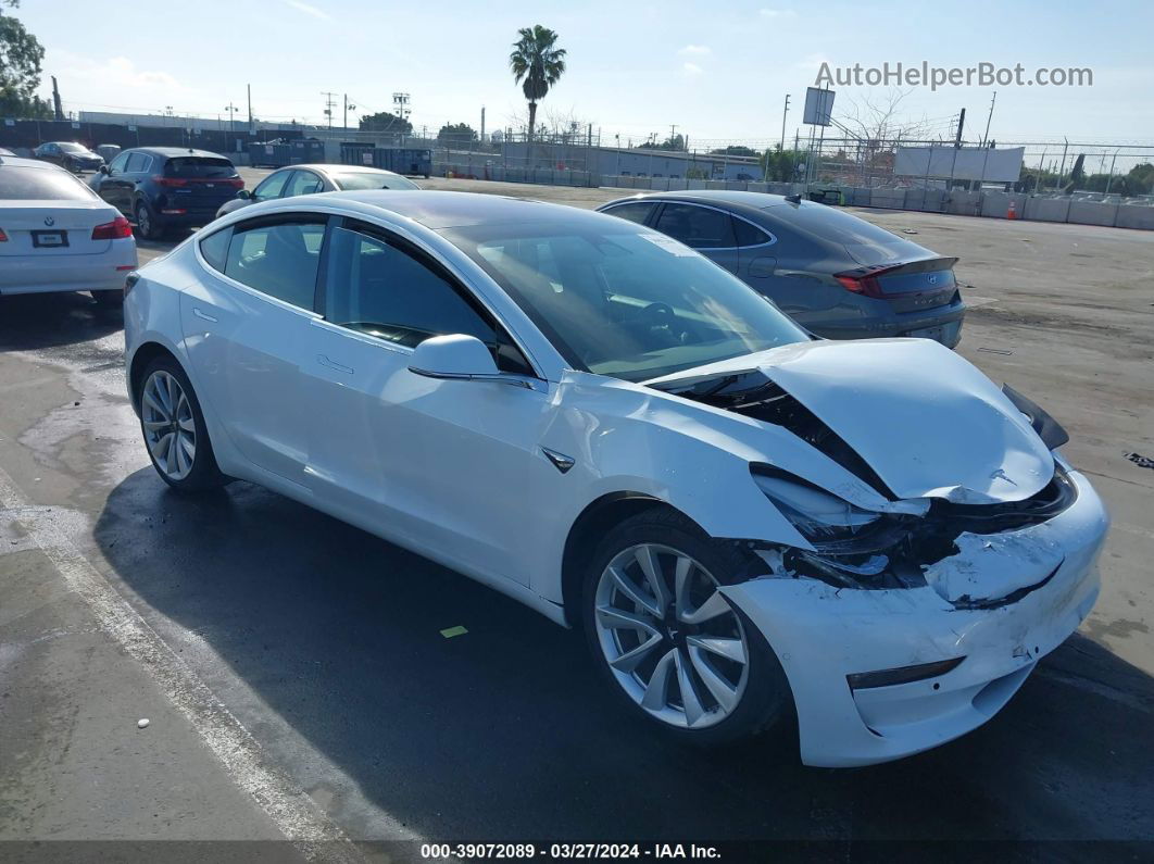 2018 Tesla Model 3 Long Range/mid Range White vin: 5YJ3E1EA6JF062365