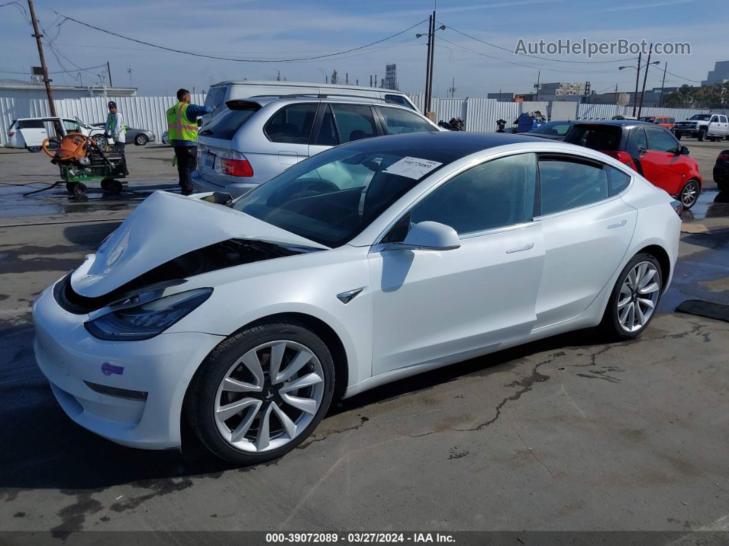 2018 Tesla Model 3 Long Range/mid Range White vin: 5YJ3E1EA6JF062365