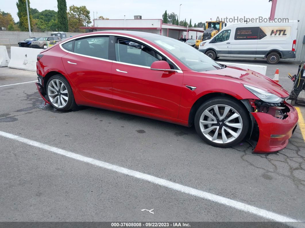 2018 Tesla Model 3 Range Battery Red vin: 5YJ3E1EA6JF118188