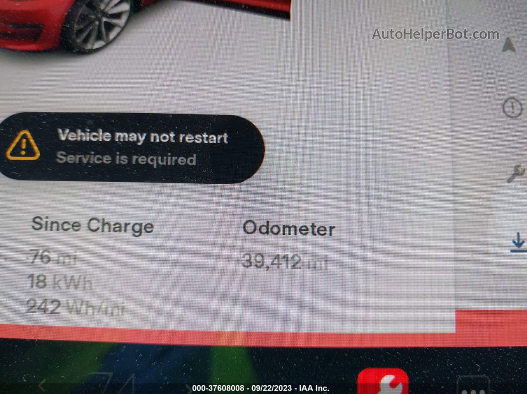 2018 Tesla Model 3 Range Battery Красный vin: 5YJ3E1EA6JF118188