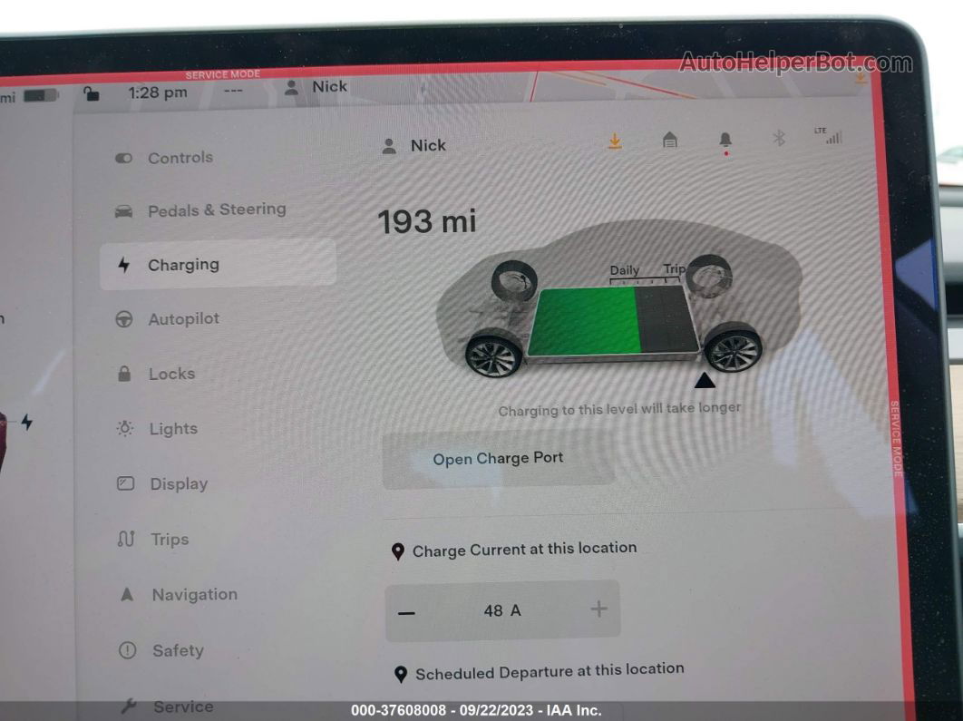 2018 Tesla Model 3 Range Battery Red vin: 5YJ3E1EA6JF118188