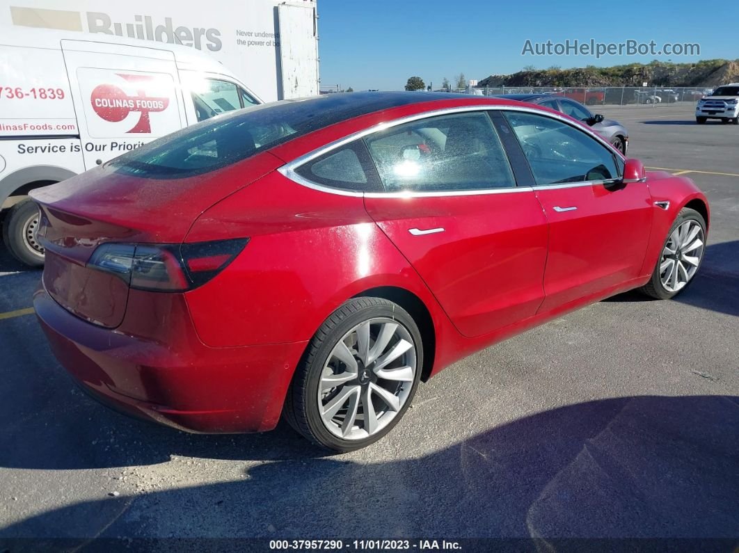 2018 Tesla Model 3 Mid Range/long Range Красный vin: 5YJ3E1EA6JF118238