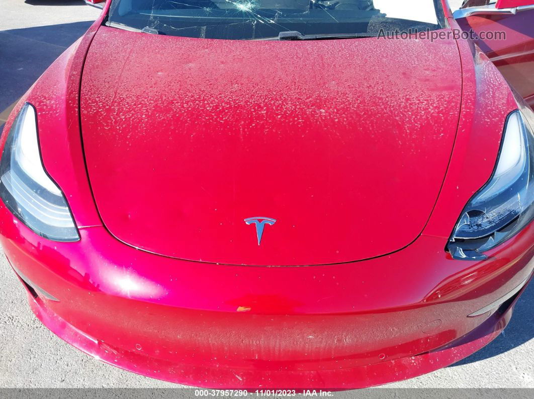 2018 Tesla Model 3 Mid Range/long Range Red vin: 5YJ3E1EA6JF118238