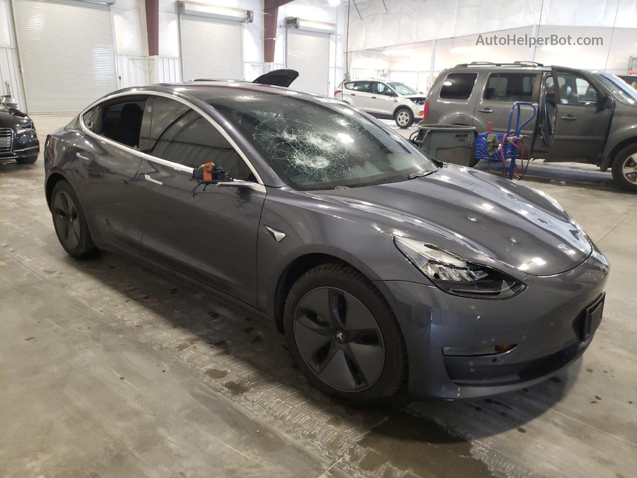2018 Tesla Model 3  Серый vin: 5YJ3E1EA6JF158769