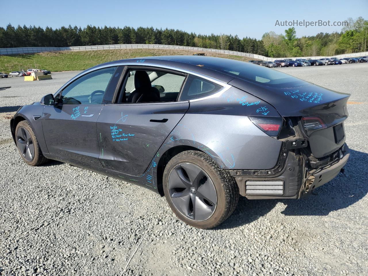 2019 Tesla Model 3  Gray vin: 5YJ3E1EA6KF190333