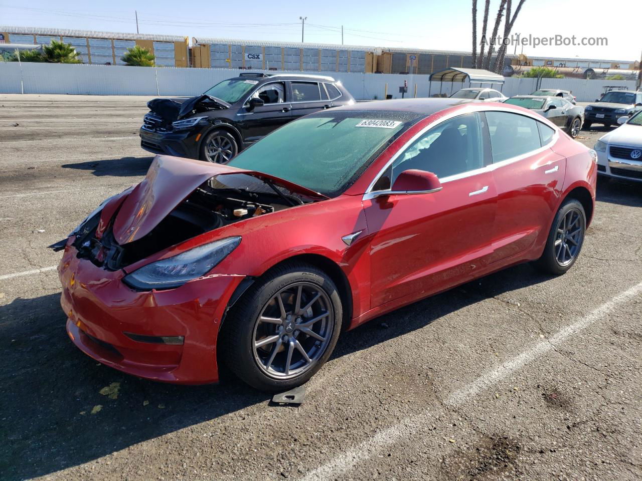 2019 Tesla Model 3  Красный vin: 5YJ3E1EA6KF197265