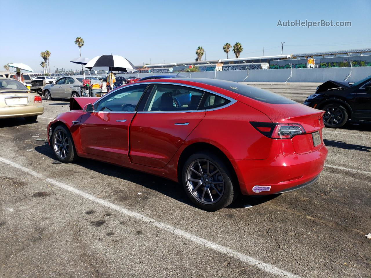 2019 Tesla Model 3  Red vin: 5YJ3E1EA6KF197265