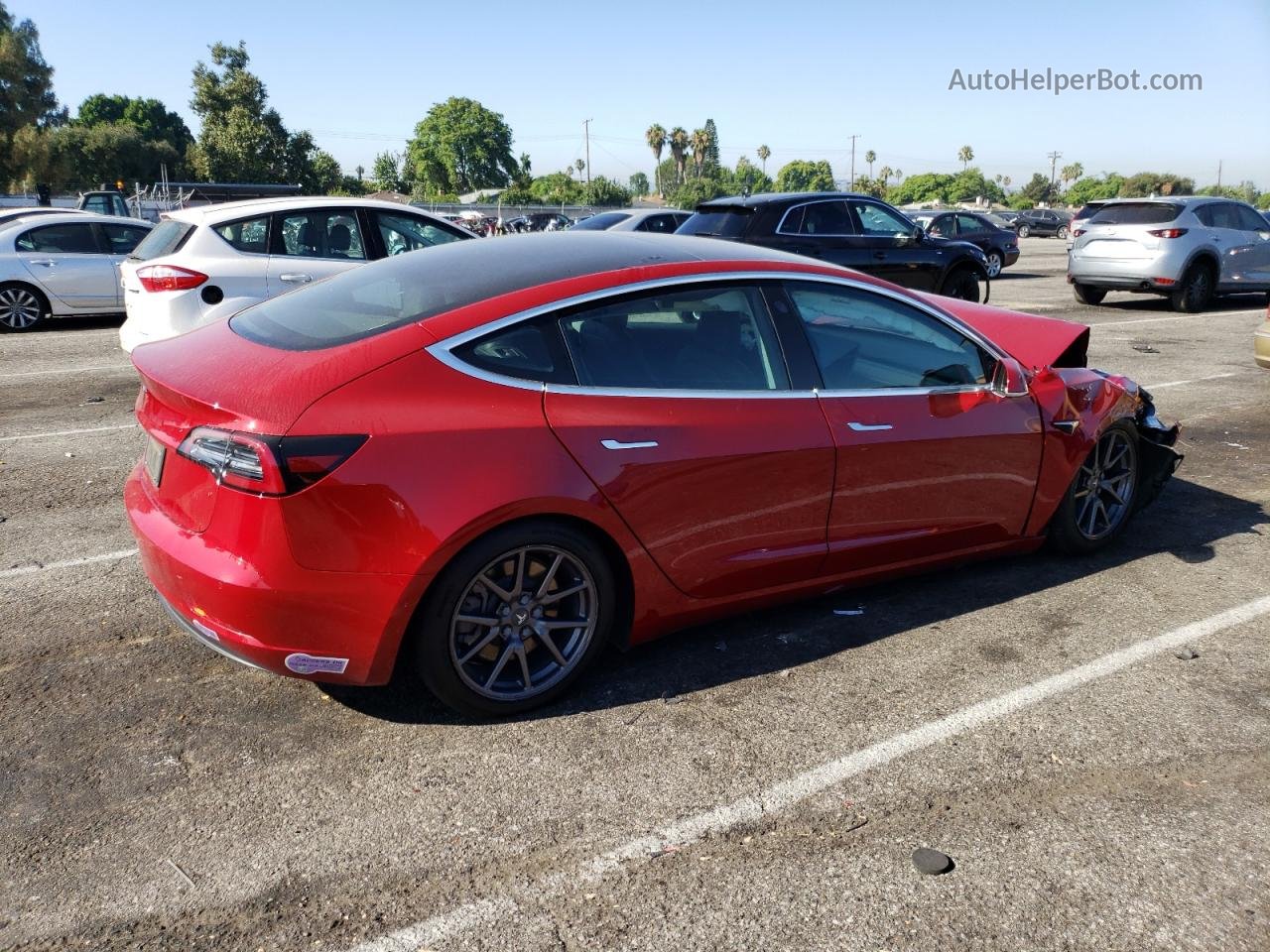 2019 Tesla Model 3  Красный vin: 5YJ3E1EA6KF197265