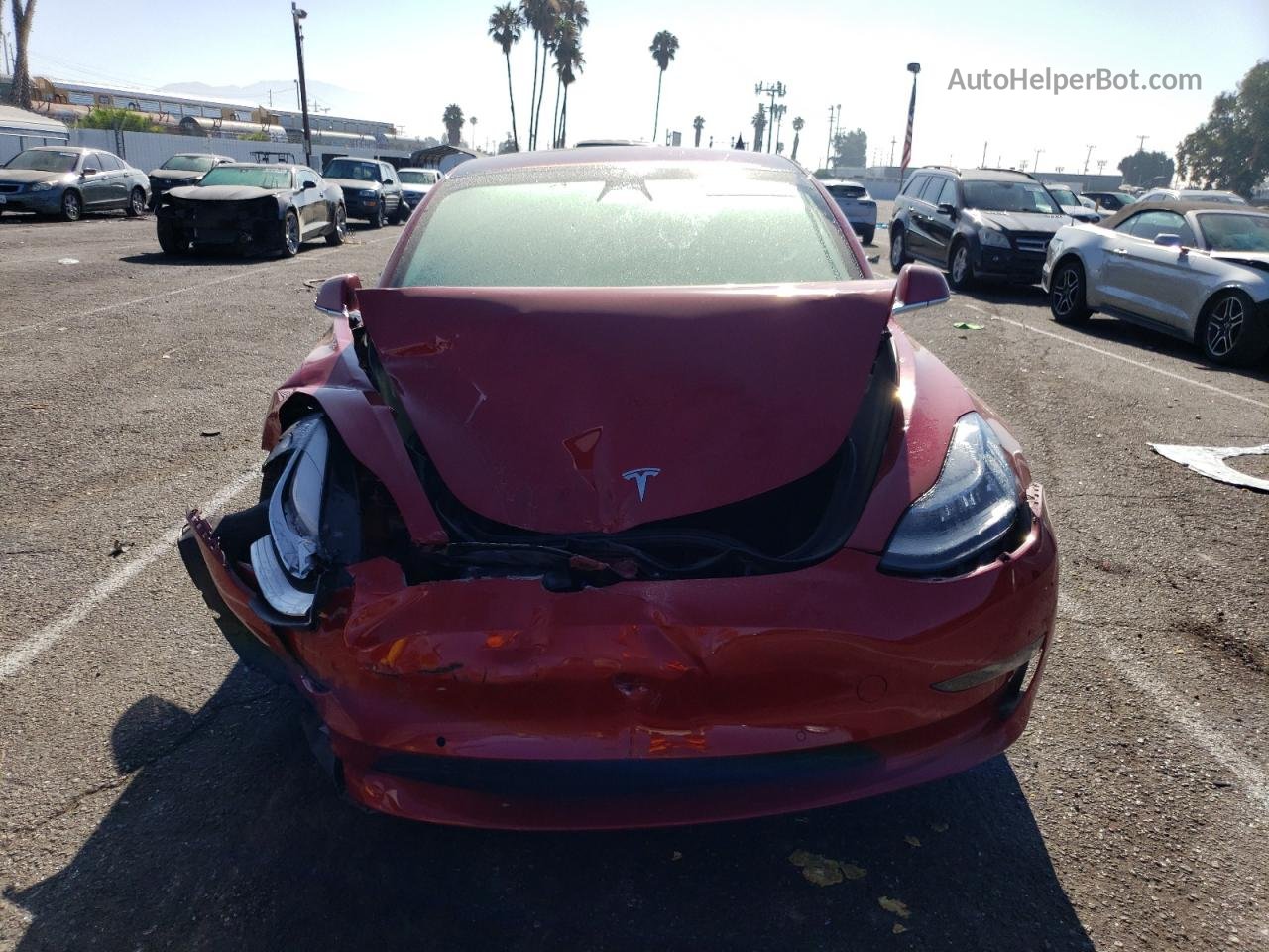 2019 Tesla Model 3  Красный vin: 5YJ3E1EA6KF197265