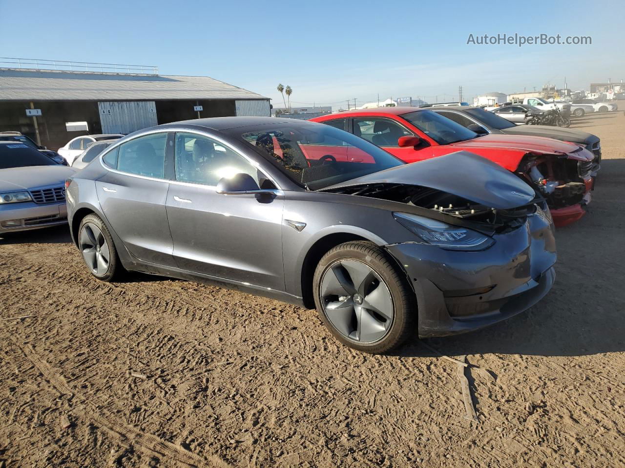 2019 Tesla Model 3  Gray vin: 5YJ3E1EA6KF308221