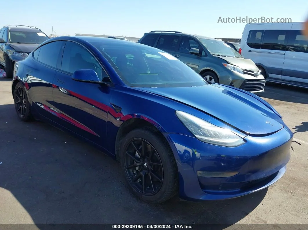 2019 Tesla Model 3 Long Range/mid Range/standard Range/standard Range Plus Blue vin: 5YJ3E1EA6KF309000