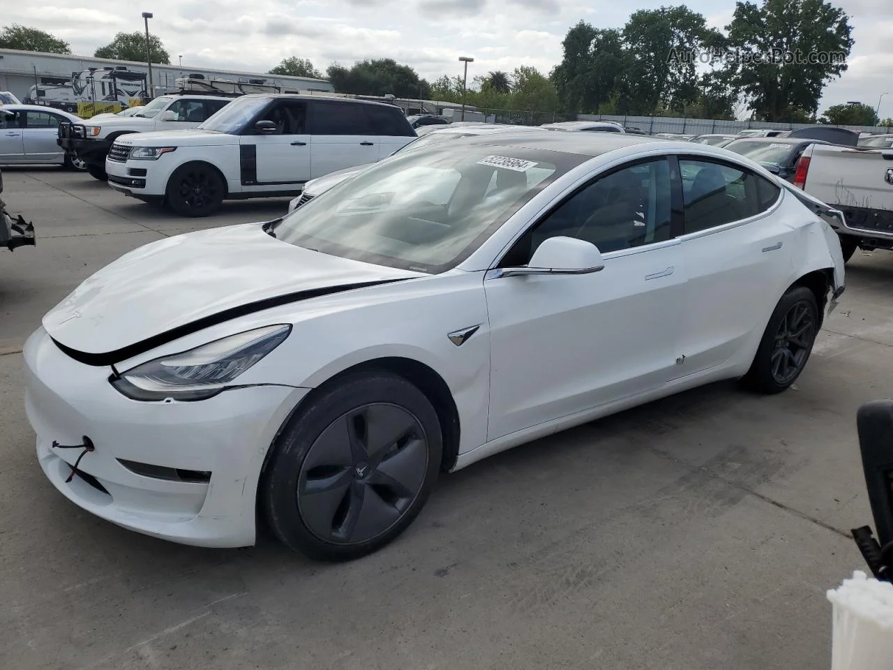 2019 Tesla Model 3  White vin: 5YJ3E1EA6KF397286