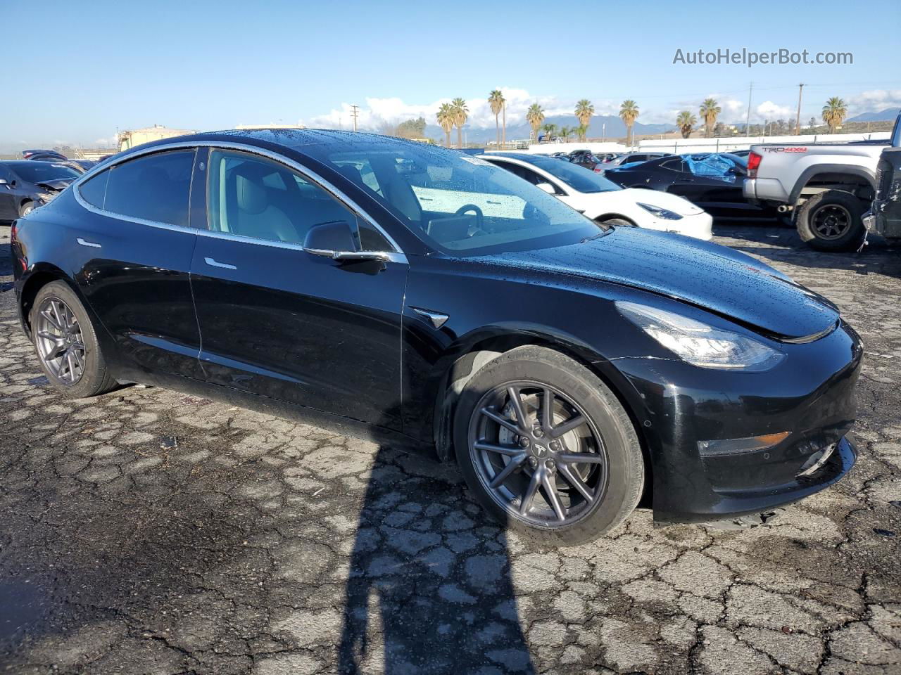 2019 Tesla Model 3  Black vin: 5YJ3E1EA6KF398356