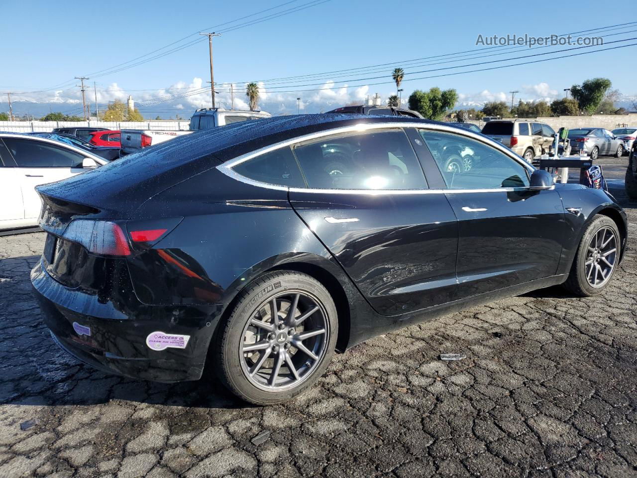 2019 Tesla Model 3  Black vin: 5YJ3E1EA6KF398356