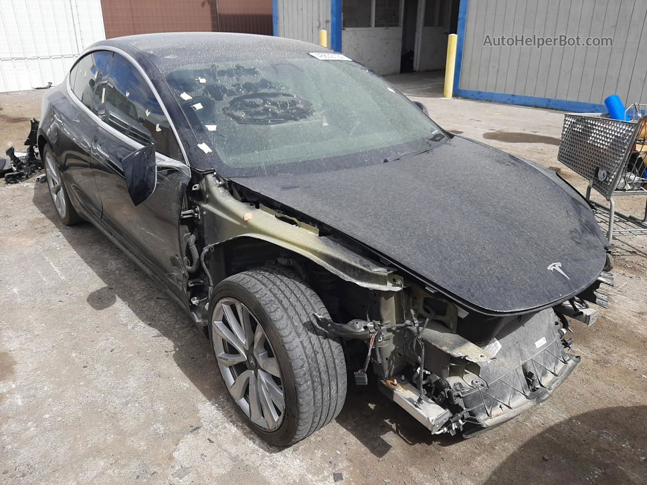 2019 Tesla Model 3  Черный vin: 5YJ3E1EA6KF412515