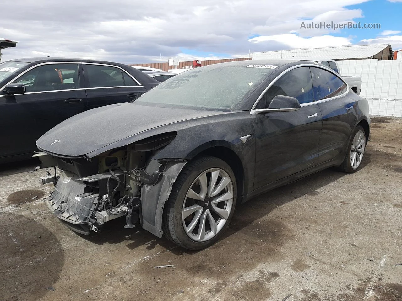 2019 Tesla Model 3  Черный vin: 5YJ3E1EA6KF412515