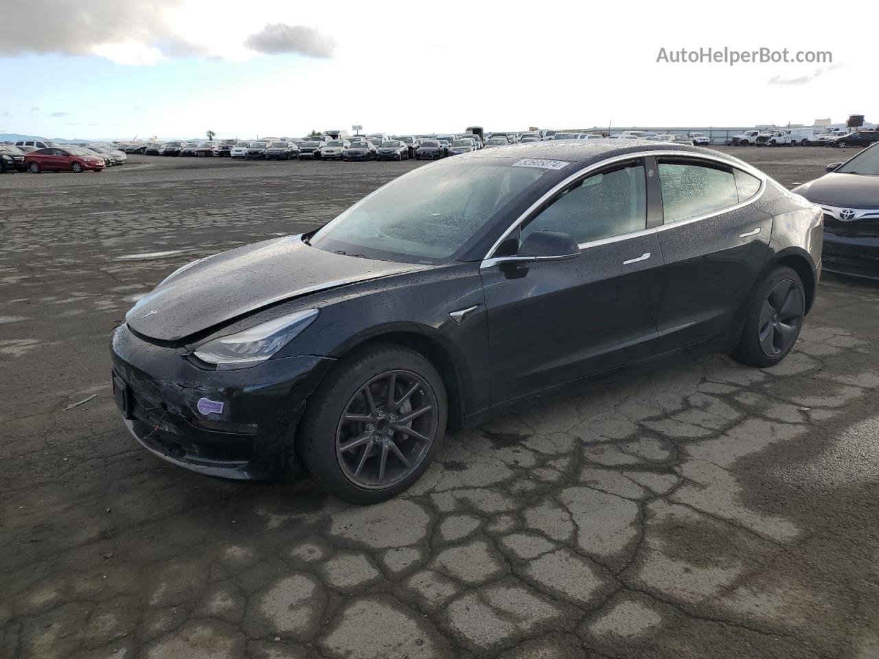 2019 Tesla Model 3  Black vin: 5YJ3E1EA6KF424633