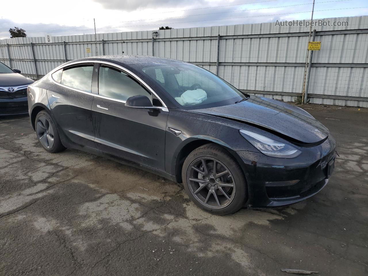 2019 Tesla Model 3  Black vin: 5YJ3E1EA6KF424633