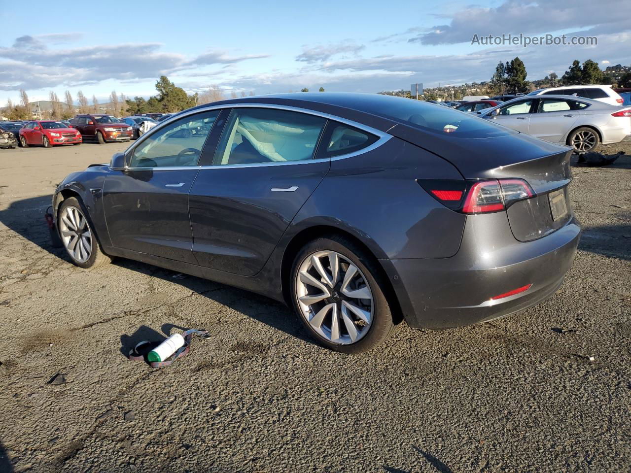 2019 Tesla Model 3  Gray vin: 5YJ3E1EA6KF425376