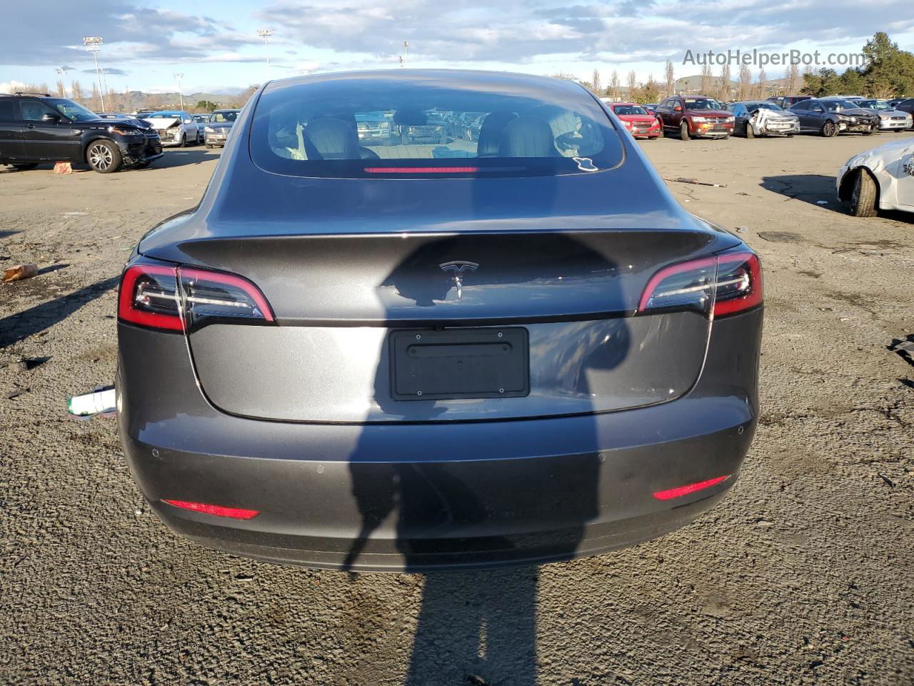 2019 Tesla Model 3  Gray vin: 5YJ3E1EA6KF425376