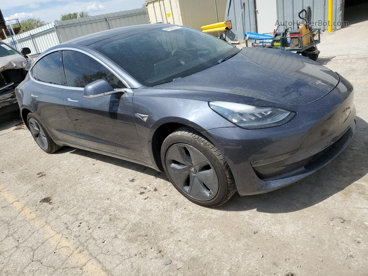 2019 Tesla Model 3  Gray vin: 5YJ3E1EA6KF434675