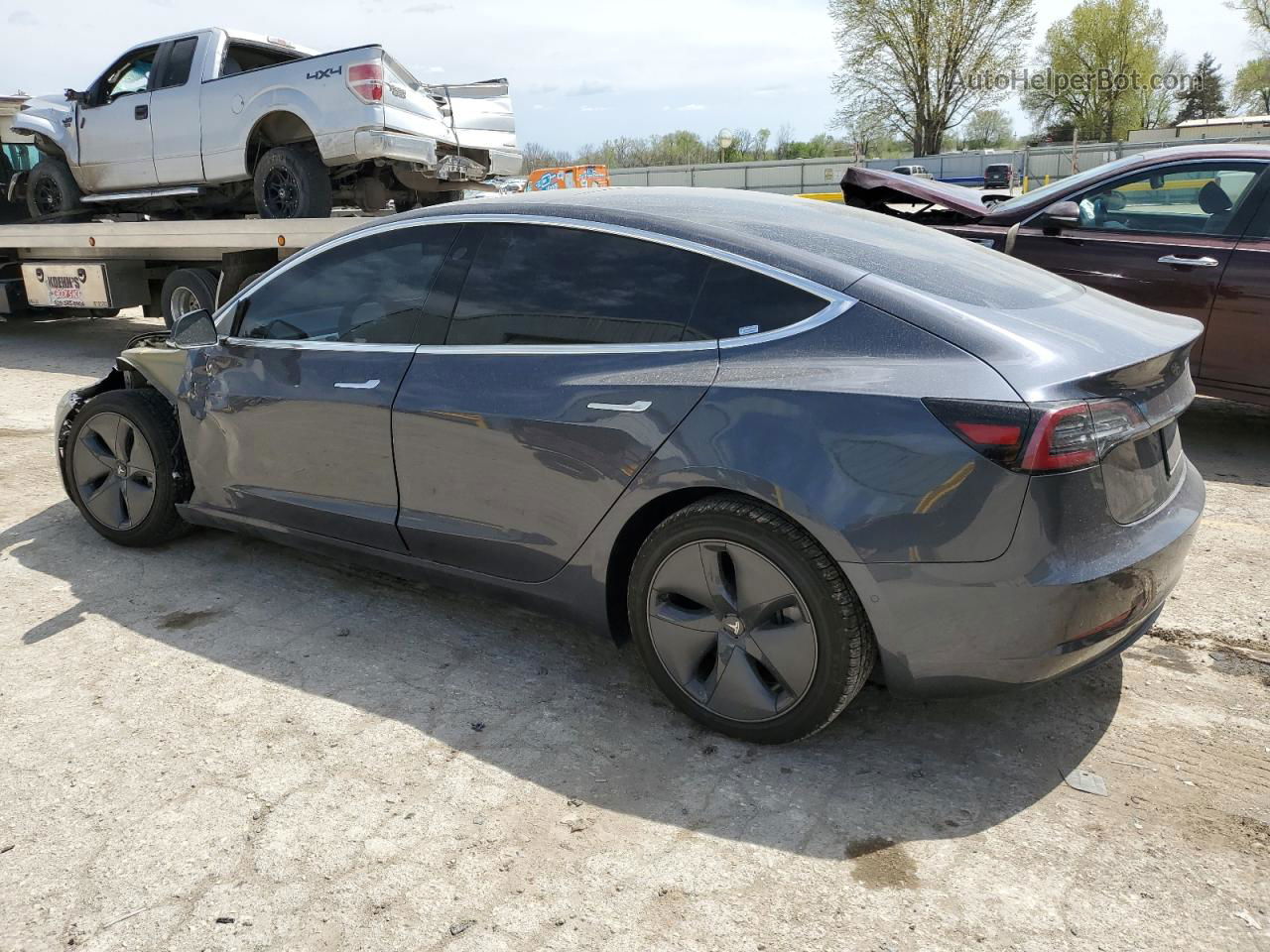 2019 Tesla Model 3  Gray vin: 5YJ3E1EA6KF434675