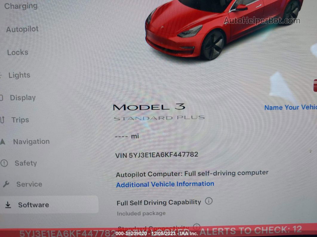 2019 Tesla Model 3   Red vin: 5YJ3E1EA6KF447782