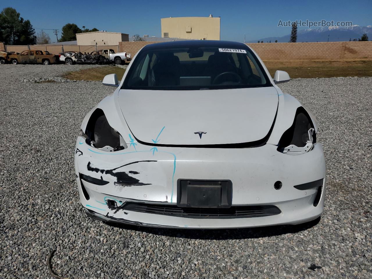 2019 Tesla Model 3  White vin: 5YJ3E1EA6KF483388