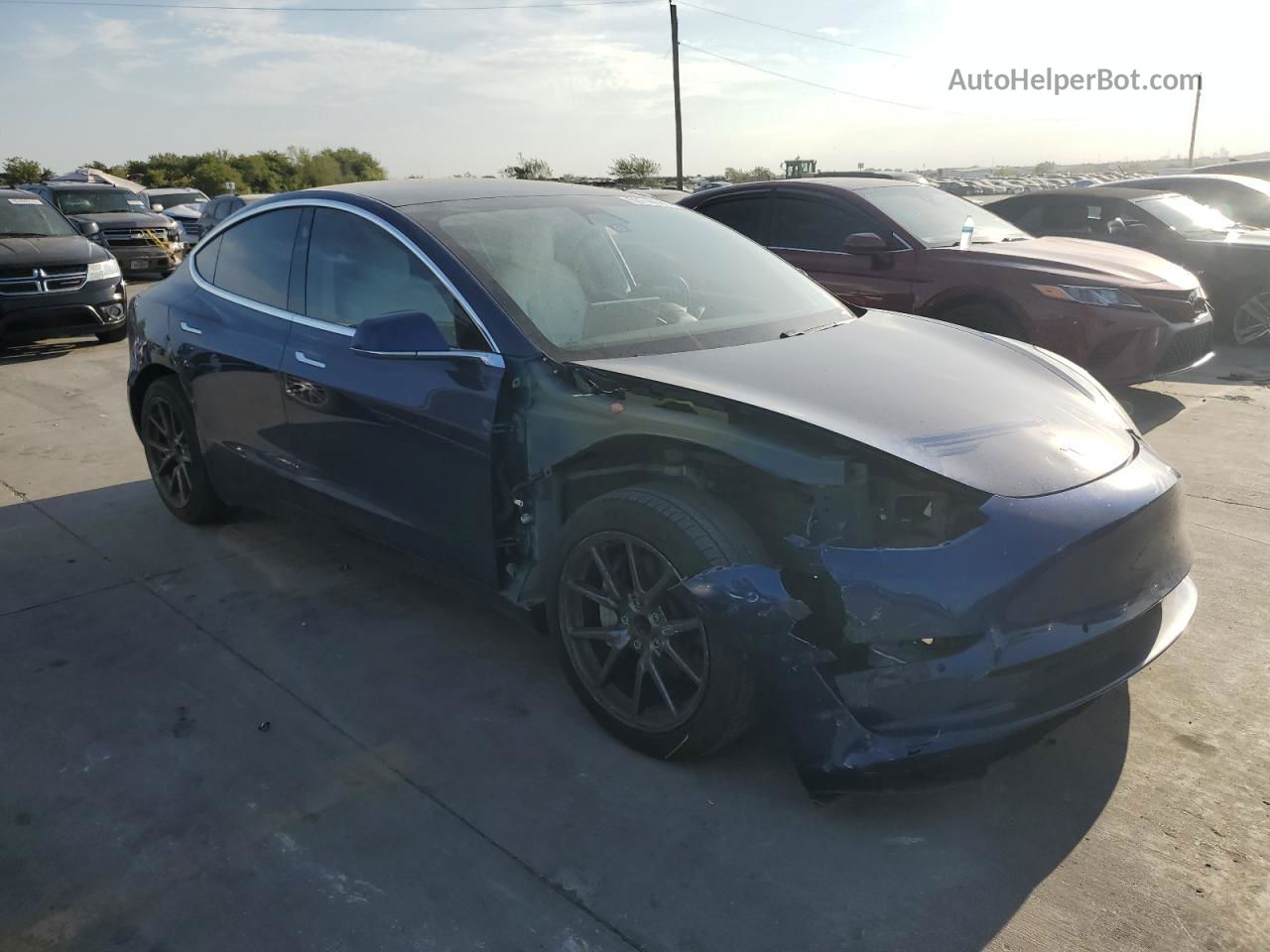 2019 Tesla Model 3  Blue vin: 5YJ3E1EA6KF486050