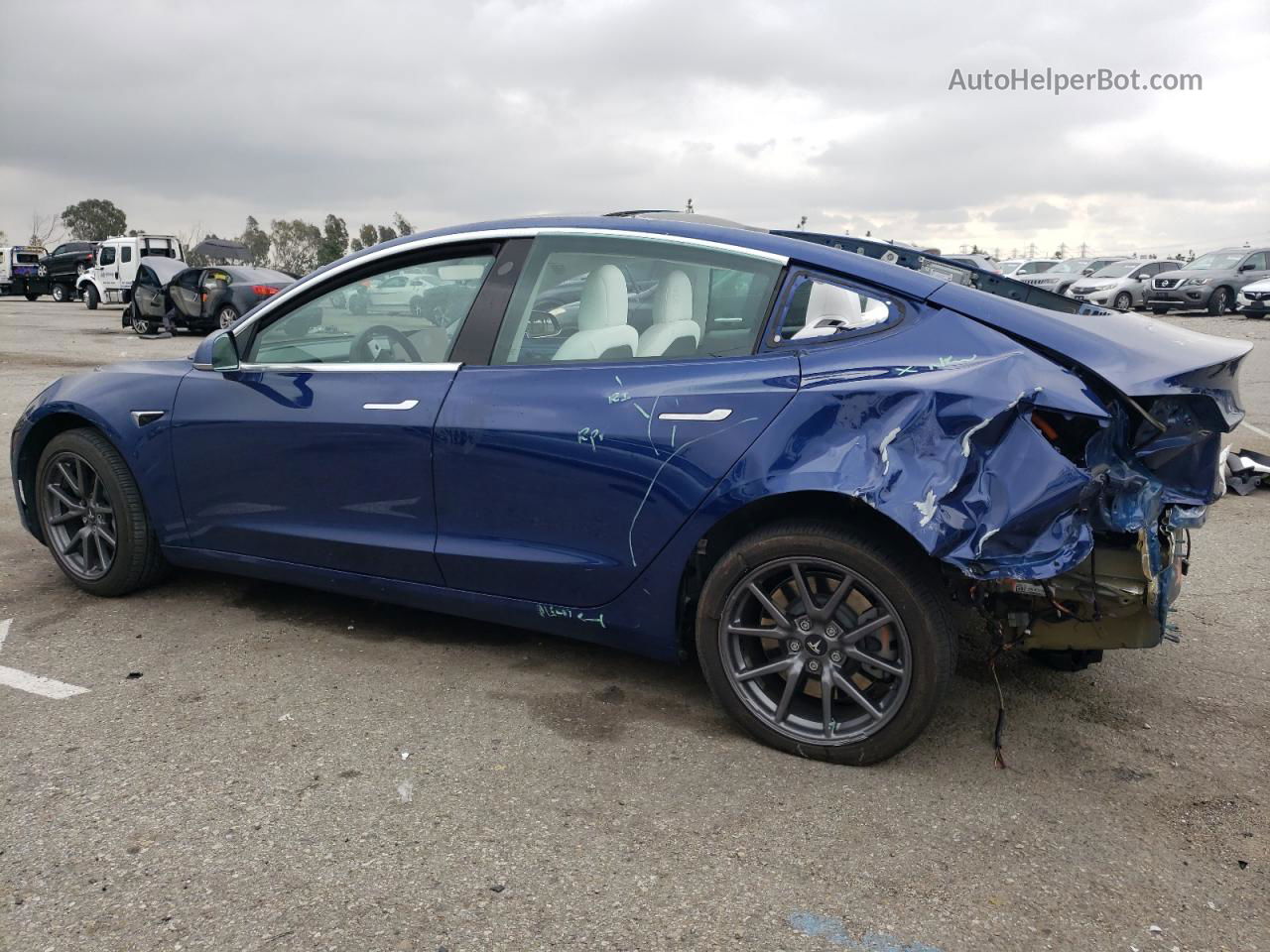 2019 Tesla Model 3  Blue vin: 5YJ3E1EA6KF519628