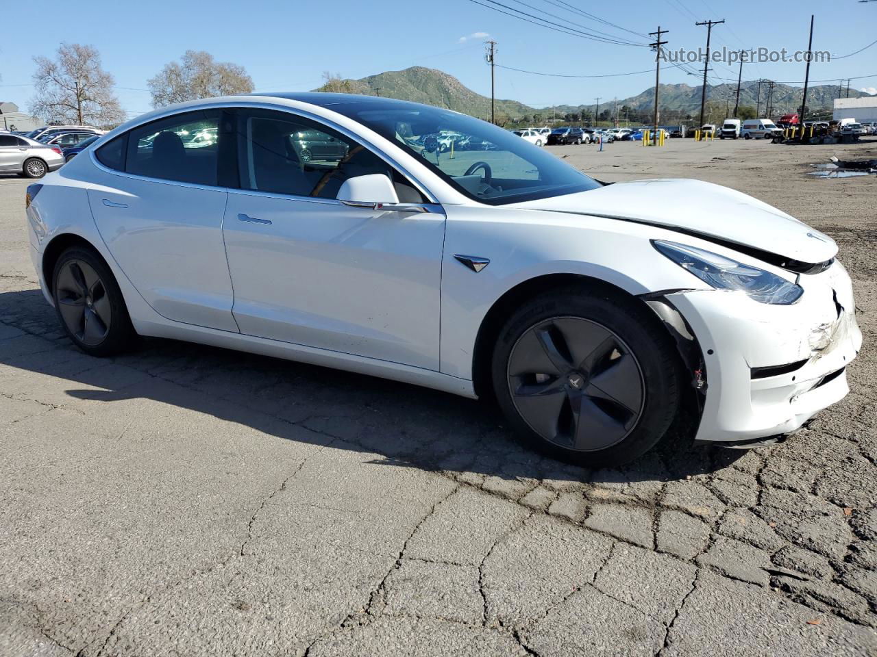 2020 Tesla Model 3  White vin: 5YJ3E1EA6LF658997