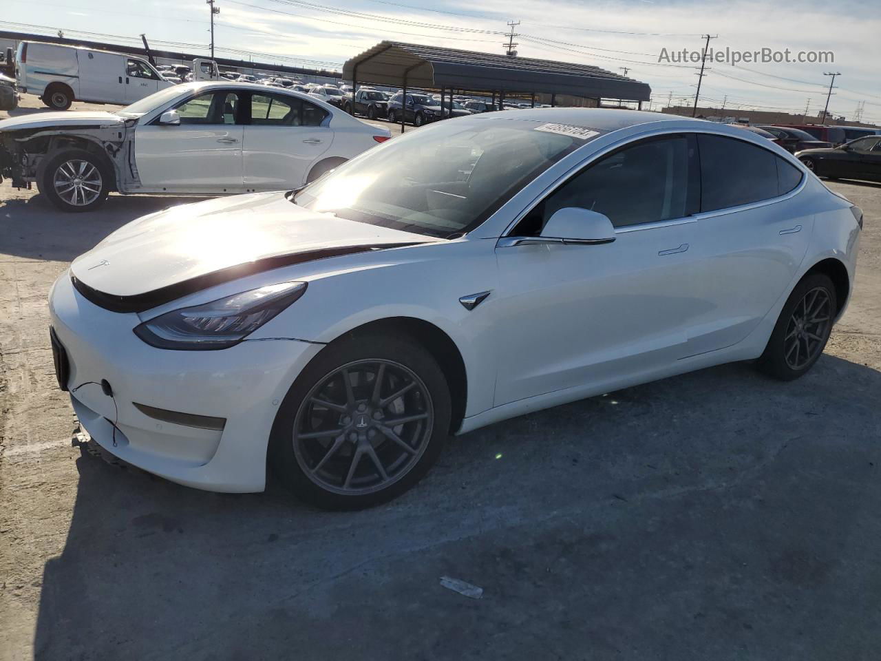 2020 Tesla Model 3  White vin: 5YJ3E1EA6LF660099