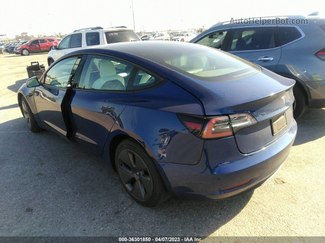 2021 Tesla Model 3 Standard Range Plus Синий vin: 5YJ3E1EA6MF018578