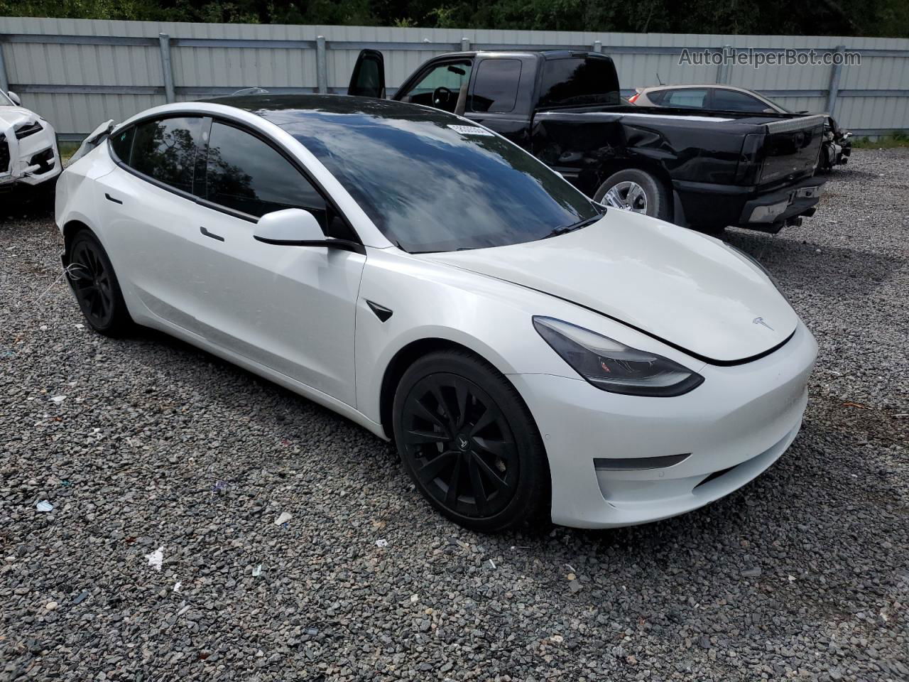 2021 Tesla Model 3  White vin: 5YJ3E1EA6MF019097