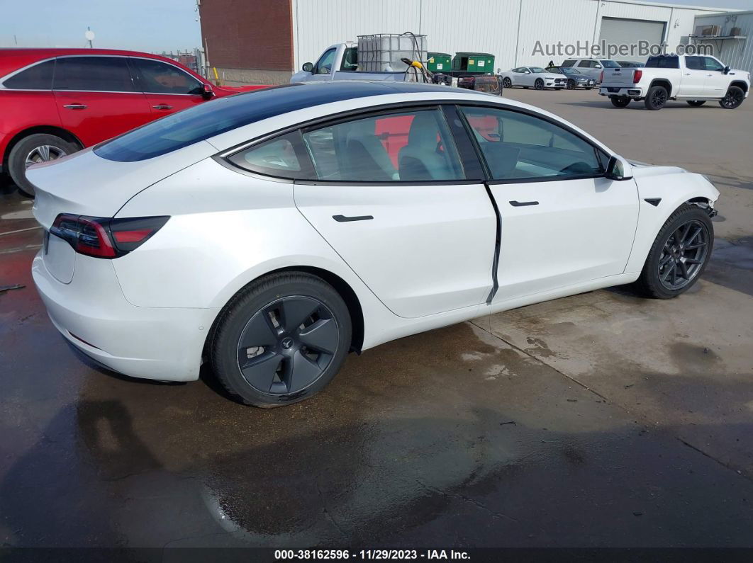 2021 Tesla Model 3 Standard Range Plus Rear-wheel Drive White vin: 5YJ3E1EA6MF024607