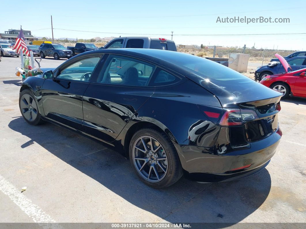 2021 Tesla Model 3 Standard Range Plus Rear-wheel Drive Black vin: 5YJ3E1EA6MF031587