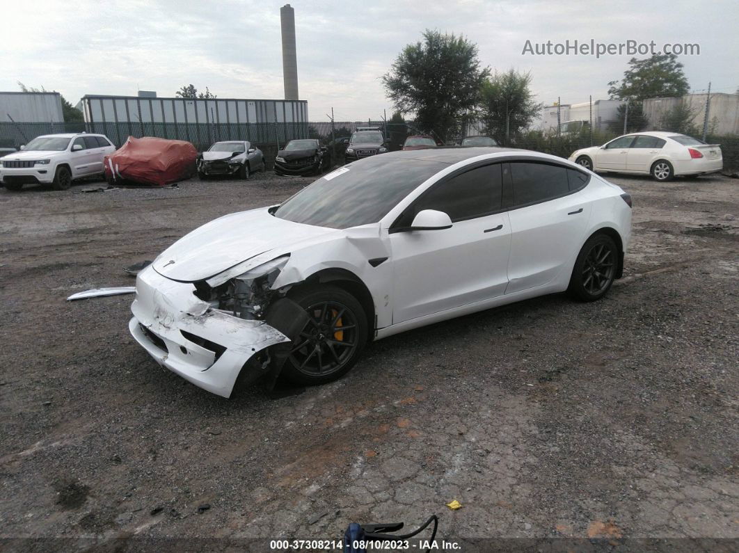 2021 Tesla Model 3 Standard Range Plus White vin: 5YJ3E1EA6MF041892