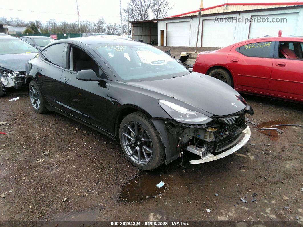 2021 Tesla Model 3 Standard Range Plus Black vin: 5YJ3E1EA6MF043402