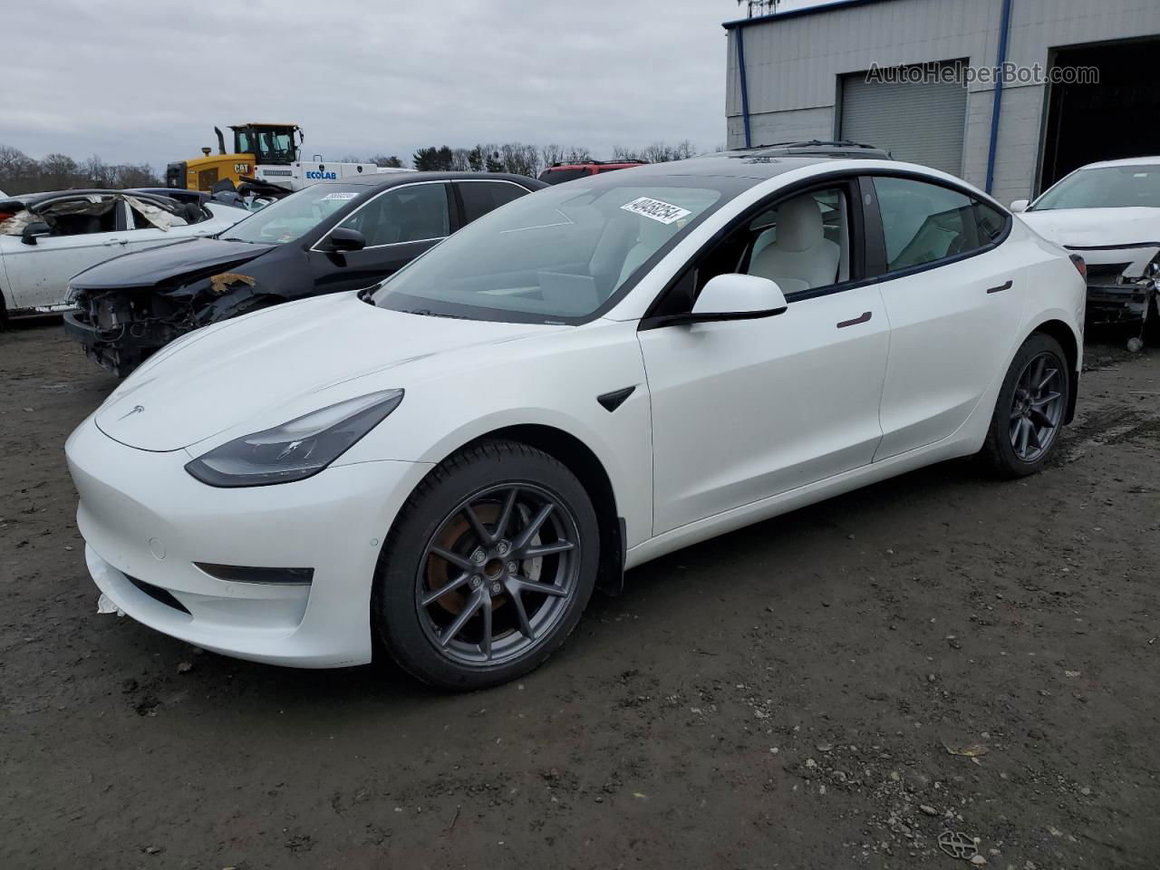 2021 Tesla Model 3  White vin: 5YJ3E1EA6MF048289