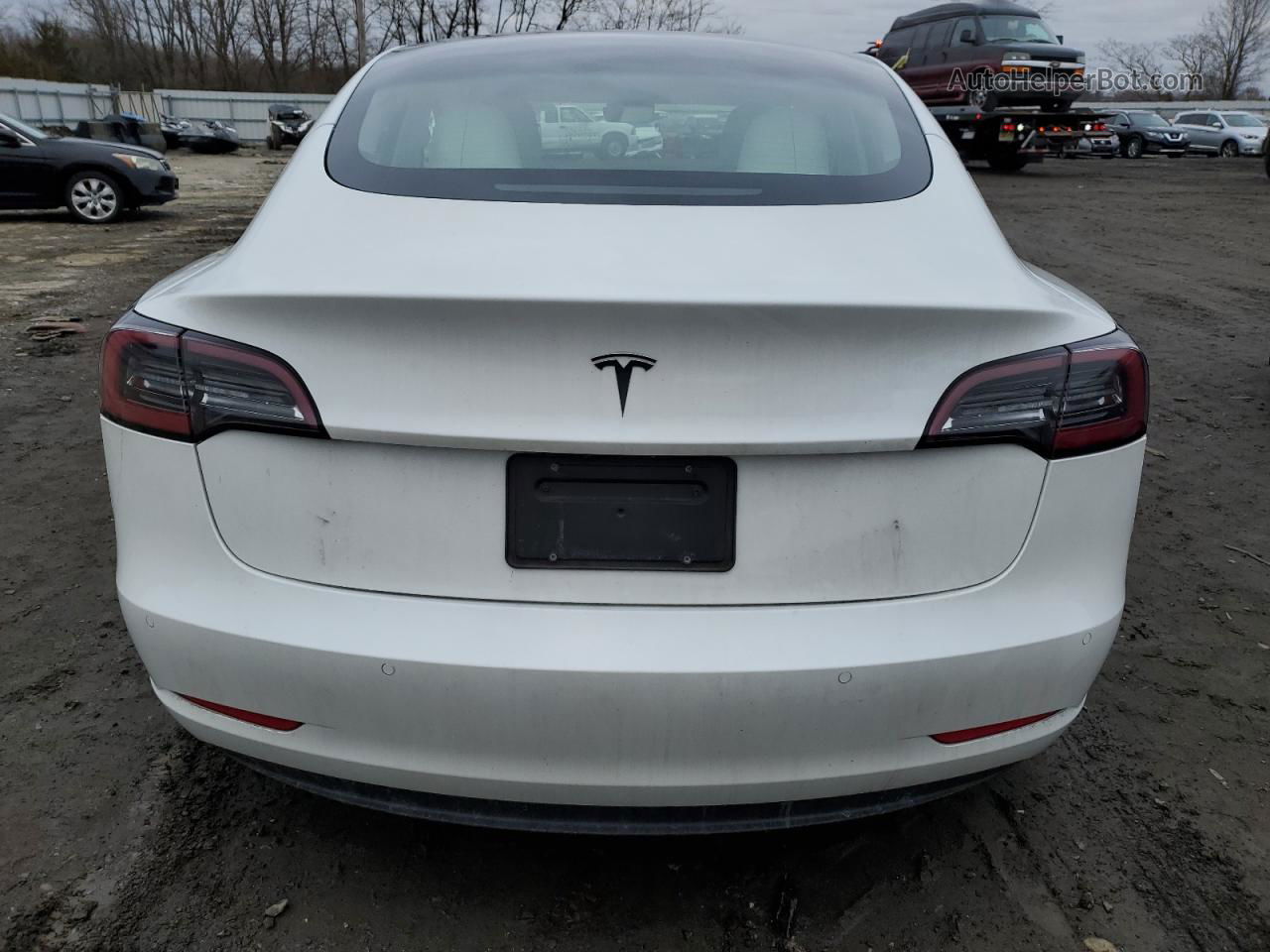 2021 Tesla Model 3  White vin: 5YJ3E1EA6MF048289