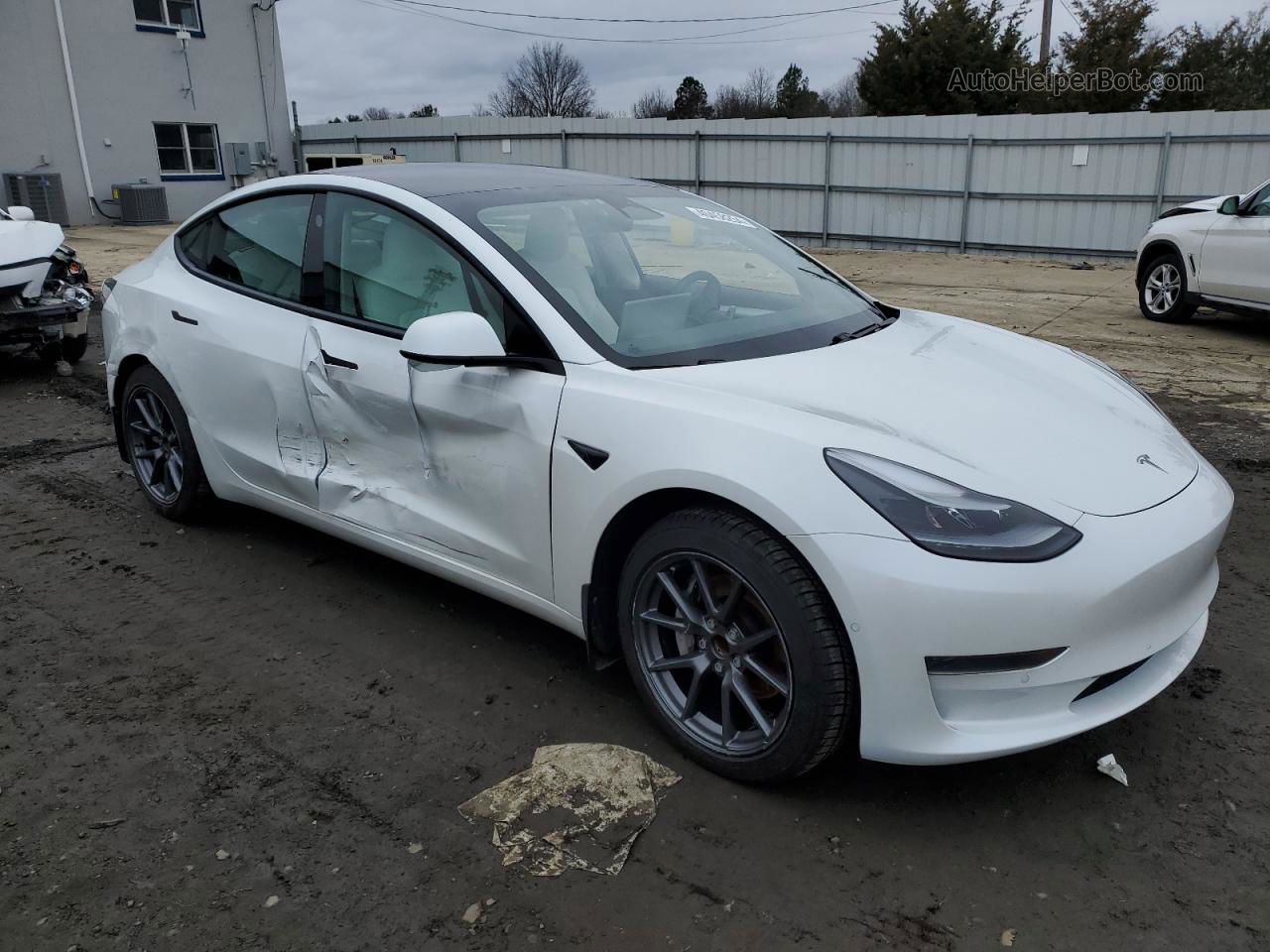 2021 Tesla Model 3  White vin: 5YJ3E1EA6MF048289