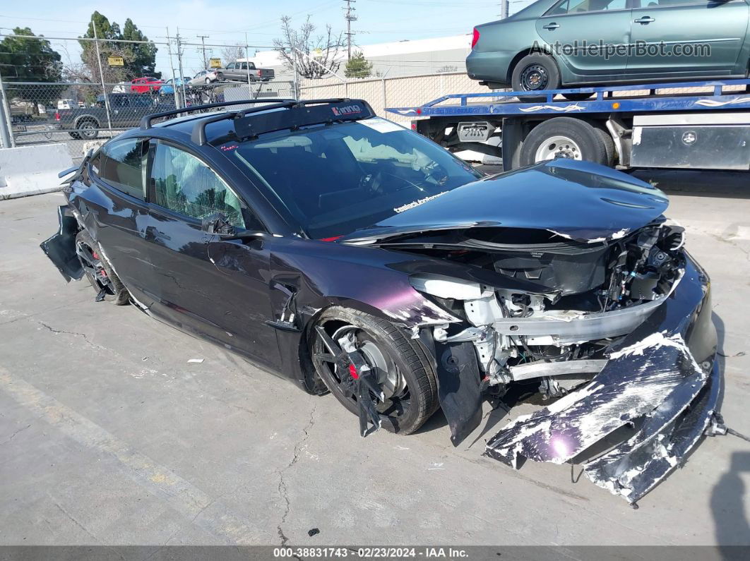 2021 Tesla Model 3   Purple vin: 5YJ3E1EA6MF053539