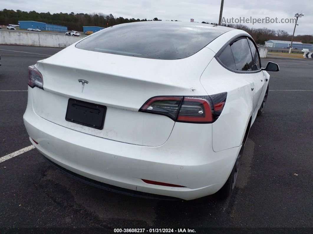2021 Tesla Model 3 Standard Range Plus Rear-wheel Drive Белый vin: 5YJ3E1EA6MF057459