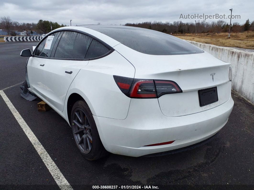 2021 Tesla Model 3 Standard Range Plus Rear-wheel Drive Белый vin: 5YJ3E1EA6MF057459