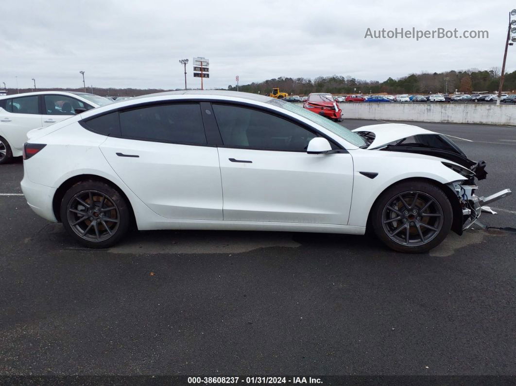 2021 Tesla Model 3 Standard Range Plus Rear-wheel Drive White vin: 5YJ3E1EA6MF057459