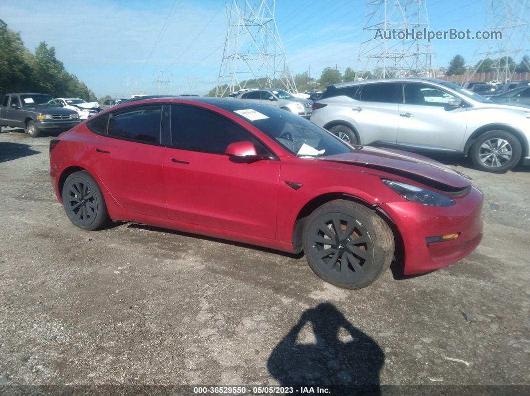 2021 Tesla Model 3 Standard Range Plus Красный vin: 5YJ3E1EA6MF057865